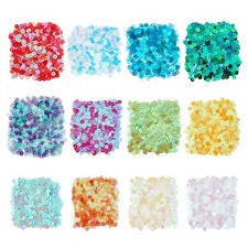 6000 PCS 12 Colors Small Clear Sequins 5mm PVC Flat Round Paillette Craft
