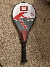 WILSON MACH 3 POWER SLOTS GRAPHITE TITANIUM TENNIS RACQUET WITH COVER