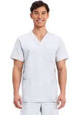 Scrub Cherokee Workwear Revolution Men V Neck Top WW670 WHT White Free Ship