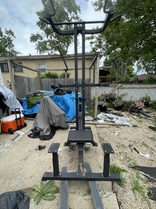 GMWD Adjustable Steel Home Gym Tower Pull-Up & Dip Station 300 lb Black