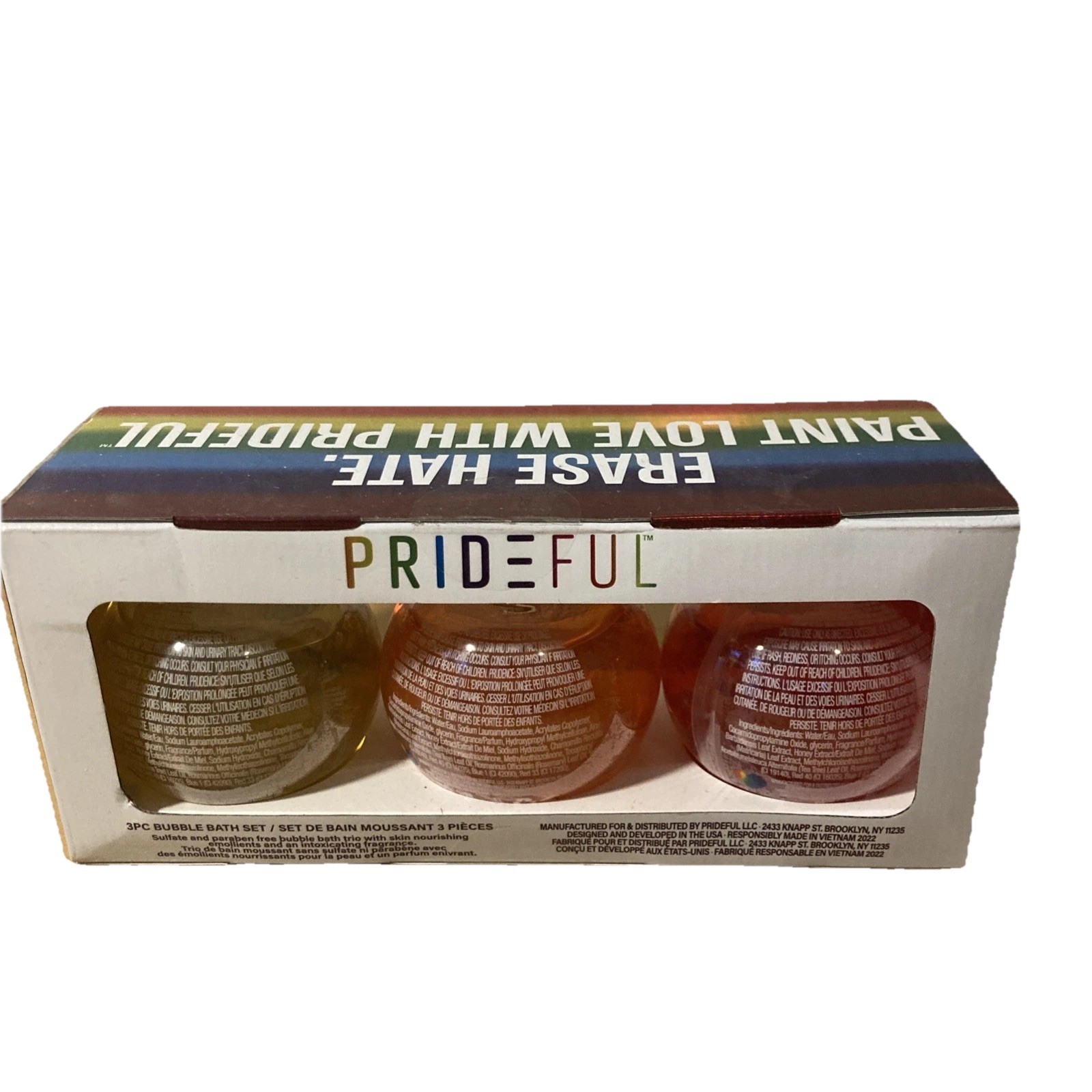 Prideful Scented Bubble Bath set Bergamot & Coriander Orange Mango Vanilla READ