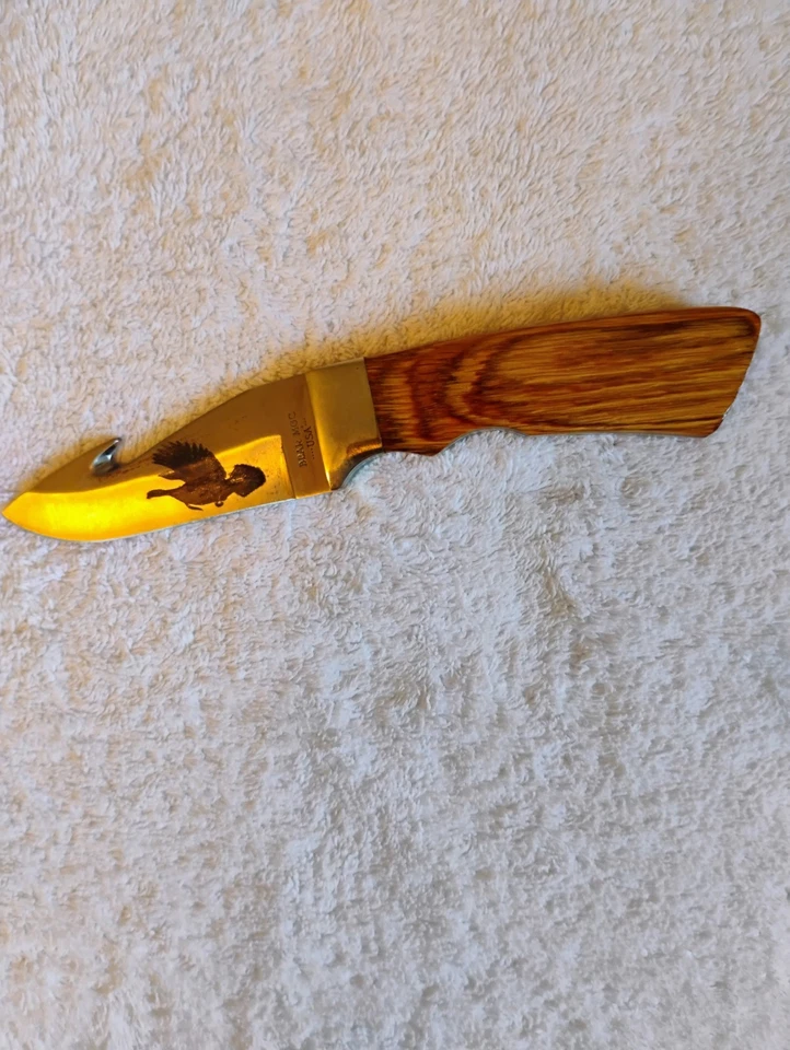 CUBIERTOS BEAR MGC #244 7-7/8" hoja con gancho tripa.  Pavo salvaje Foto 3 de 4