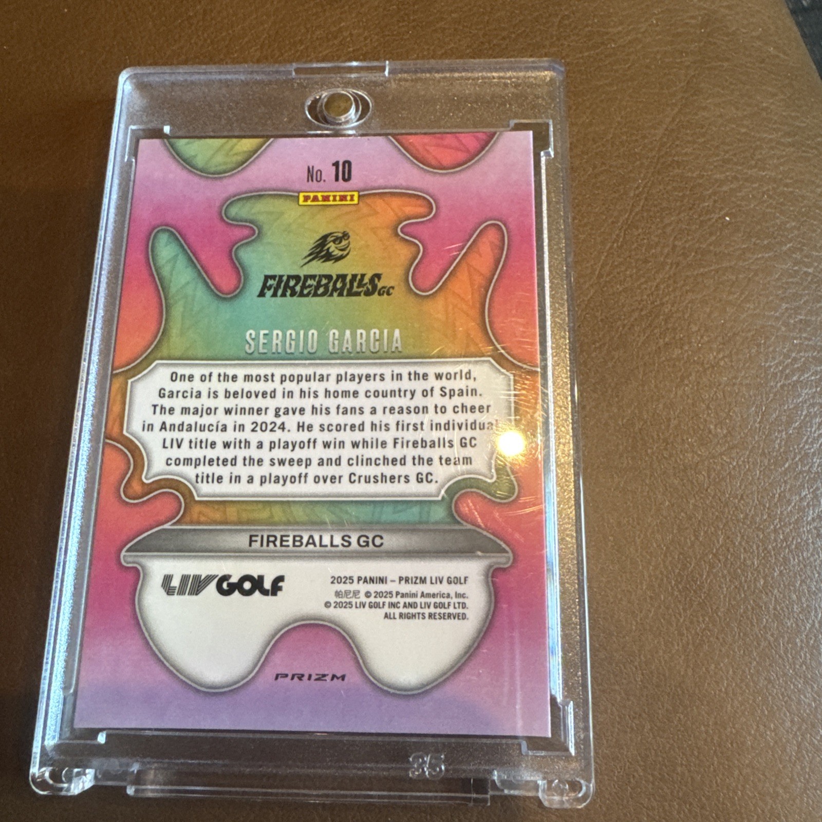 2025 Panini Prizm Liv Golf - Groovy Sergio Garcia #10 Pulsar Prizm