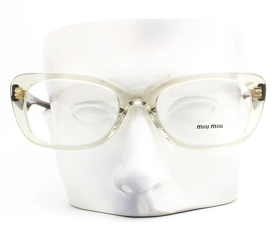 Gafas Miu Miu VMU 07V 13M-1O1 transparente verde oliva 53 mm con estuche Foto 2 de 4