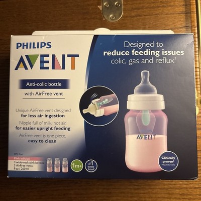 Philips AVENT Baby Bottles 9 oz 3 Pack - 260ml - Anti Colic - 1M+ Pink Edition 