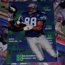 1995 fleer sam adams seattle seahawks rookie nfl football card #358. rookie card picture