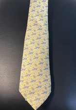 Vineyard Vines Boats Yellow All Over Print 100 Silk Boys Youth Necktie Tie