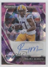 2021 Panini Prizm Draft Picks Purple Ice 67/99 Racey McMath #DPA-RAC Auto n3t