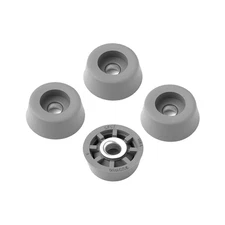 4 SMALL GRAY  ROUND RUBBER FEET CUTTING BOARDS   0.671 W x 0.250 W - FREE SHIP