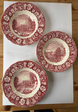 Three Palissy Pottery Thames River Scenes bowls, very good condition