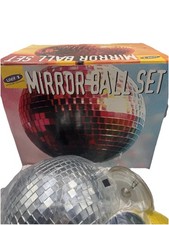 VTG NOS Lite F/X By MME Disco MIRROR BALL Set 8" Dance Party Retro Decor Event