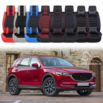 Full Set Car Seat Cover 2/5 Seat PU Leather Front Rear For Mazda 2 3 6 CX-3 CX-5