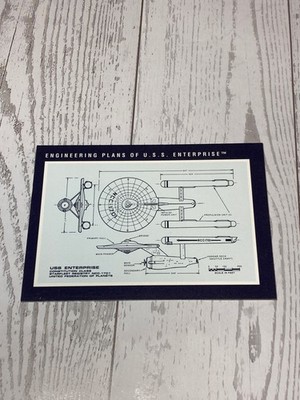 Star Trek USS Enterprise Engineering Plans 1991 Trading Card #251