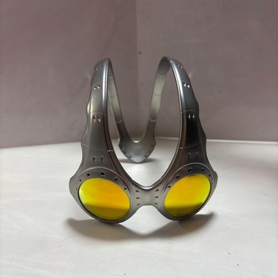 Oakley OVER THE TOP Sonnenbrille umlaufendes silbernes Gestell gelbe...