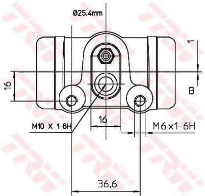 RADBREMSZYLINDER TROMMELBREMSE TRW BWL112 P FÜR ALFA ROMEO AR 6 1.9L,2.4L,2.5L - Image 3 of 4