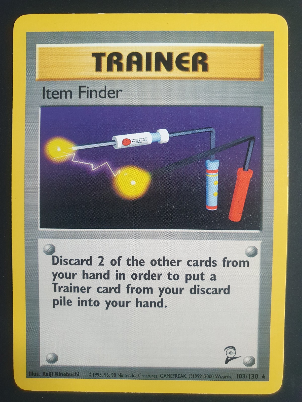 Item Finder 103/130 Trainer - Base Set 2 - Pokemon Card - Excellent Condition