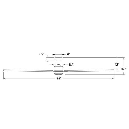 Hinkley Lighting 900999F-LDD Indy Maxx 99" 6 Blade Smart LED - Black - Picture 11 of 12