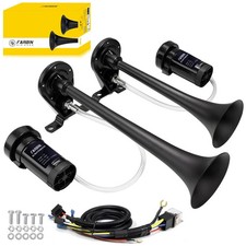 FARBIN Dual Trumpet Air Horn, Train Horn for Truck with 2 Air Compressors 12V...