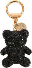Rhinestone Keychain - Sparkly Crystal Charm with Gold Clasp, Colorful Cute Pur