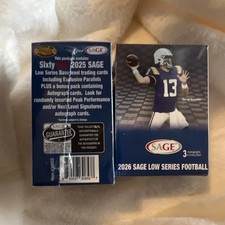 SAGE 2026 Low Series Football Trading Card Box 3 Autographs Exclusive Insert
