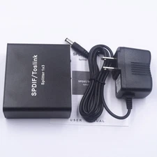 SPDIF/Toslink Splitter 1x3 SPDIF/TosLink Digital Optical Audio Splitter Parts