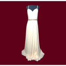 Cinderella Divine NWT Peach Formal Gown Size 12 Beaded Waist