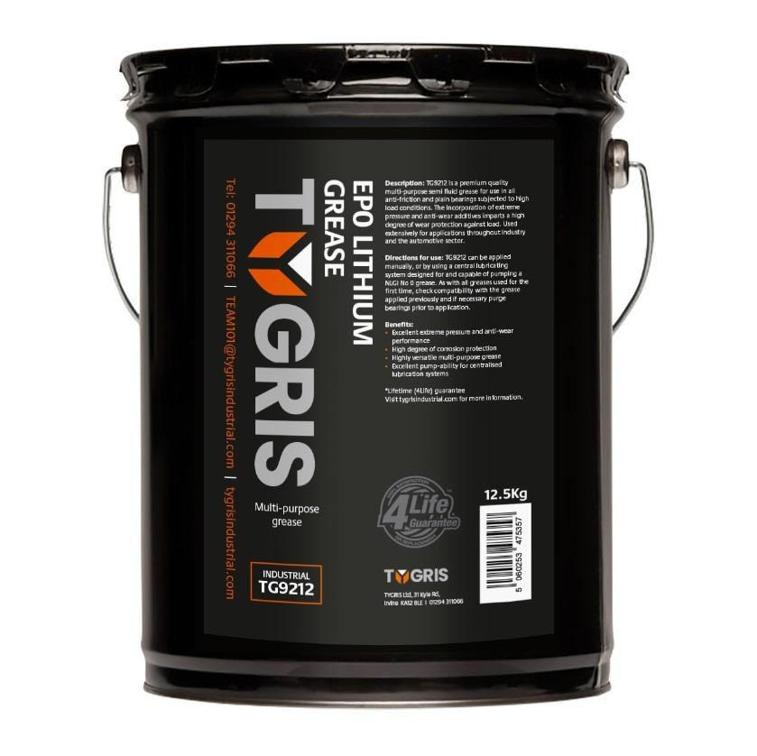 TG9212 Lithium EP0 Grease 12.5kg - Brand TYGRIS