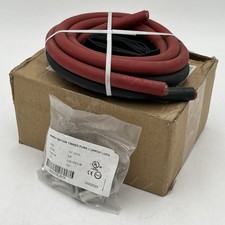 NEW  1/0 AWG 5' Red  Black Welding Cable Kit - 10pc 3/8" Lugs  3' Heat Shrink