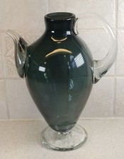 Blenko #573 Cocktail Pitcher Smoke Gray Art Glass Wayne Husted Design No Stopper