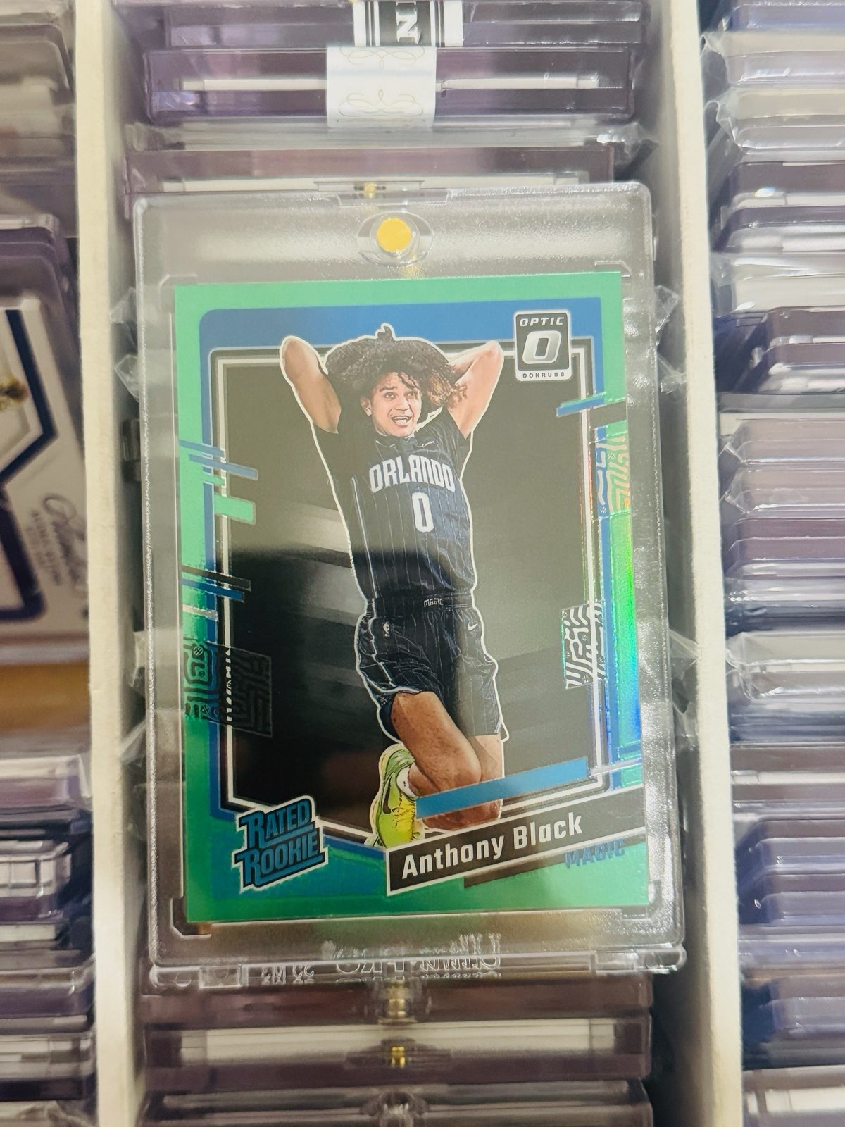 2023 OPTIC ANTHONY BLACK RATED ROOKIE GREEN /5 PANINI RC