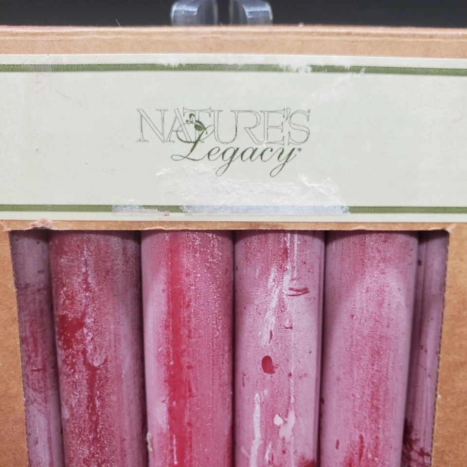 Velas de cena sin goteo y sin humo Nature's Legacy, rojas de 8 pulgadas (paquete de 6) NUEVAS Foto 3 de 4