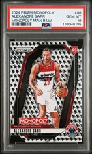 PSA 10 2024 PANINI PRIZM MONOPOLY #86 ALEXANDRE SARR MONOPOLY MAN B&W RC POP/5🔥