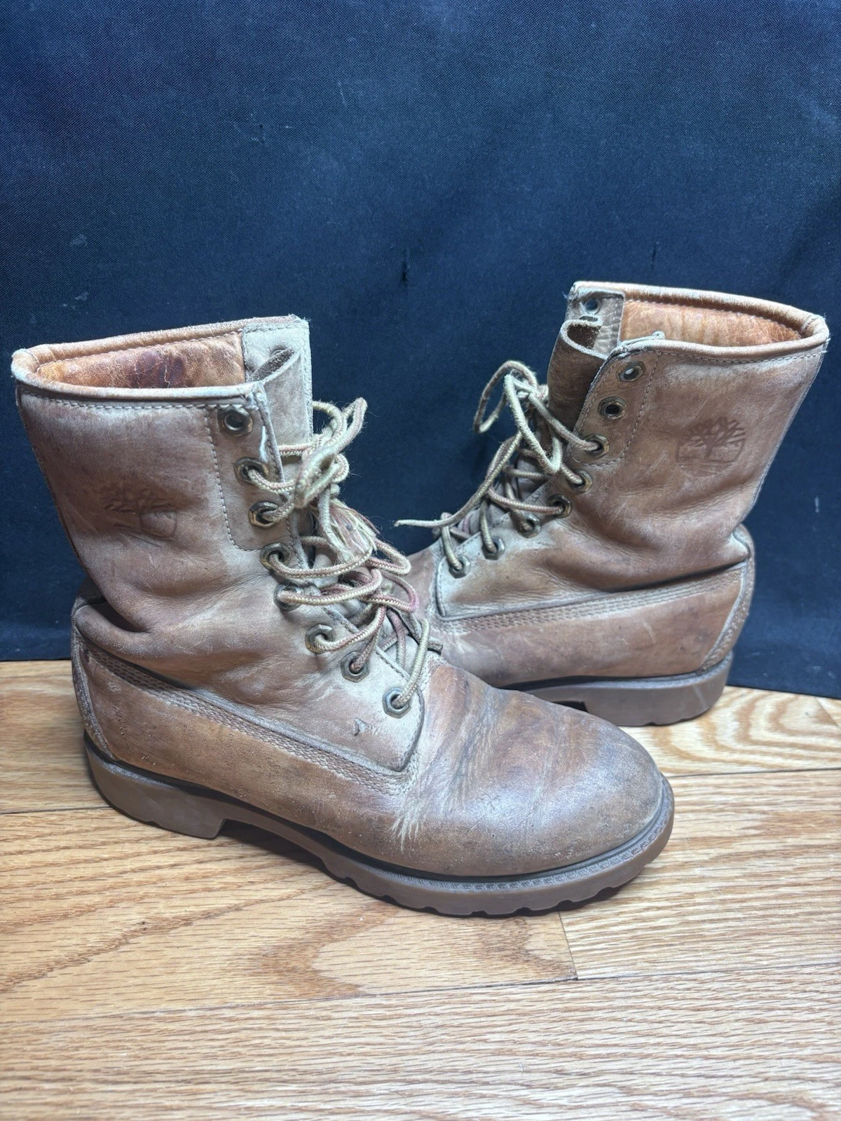 Vintage Timberland Womens Size 6 M 6" Waterproof Boots Wheat Nubuck Made In USA