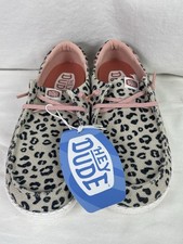 Hey Dude Wendy Youth Funk Leopard Cream/ Pink NWT Size: YT6