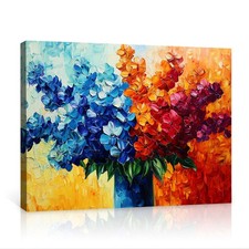 Wall Art Canvas Colorful Floral Bouquet Painting Modern Home Decor Poster