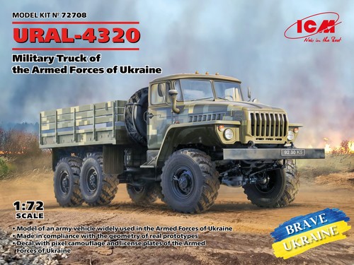 Icm 72708 - 1:72 Ural-4320, Military Truck of the Armed Forces of Ukraine