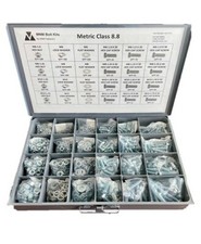 1,260 piece Metric Class 8.8 Nut Bolt & Washer Assortment - M6 M8 M10 M12