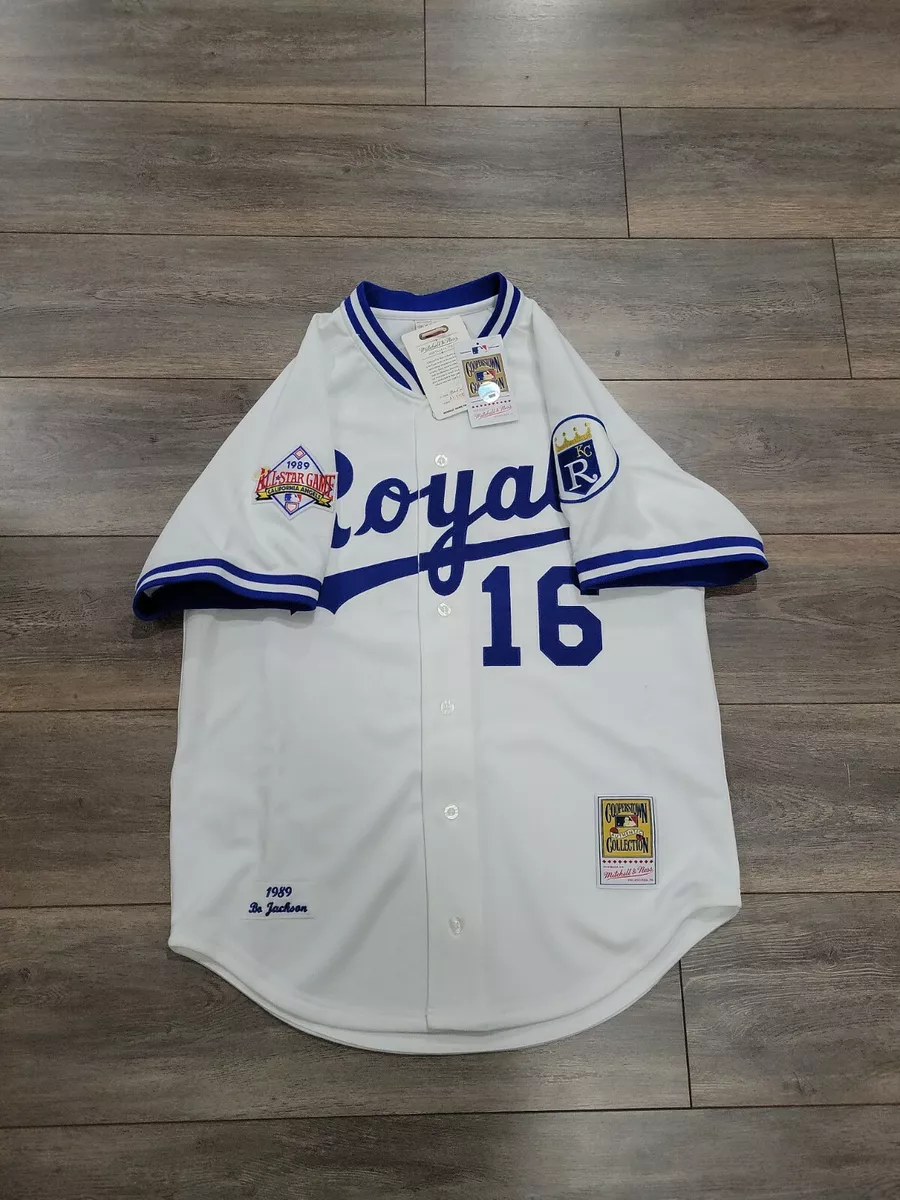 NWT AUTHENTIC BO JACKSON KANSAS CITY ROYALS JERSEY LARGE 44 MITCHELL & NESS  RARE