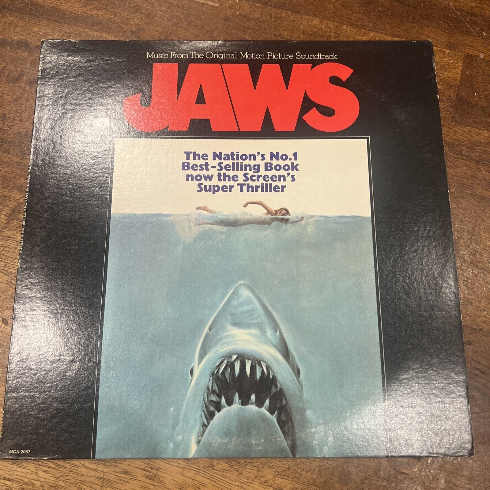 HOT Rare Movie Original Motion Picture Soundtrack Lp Vinyl JAWS 1975 MCA-2087
