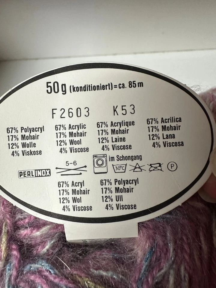 Lote de 8 hilos Schachenmayr Nomotta Multi-Show rosa ombre mohair/lana 400 gramos Foto 4 de 4