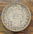 1895 Barber Quarter Nice Original Good CHRC