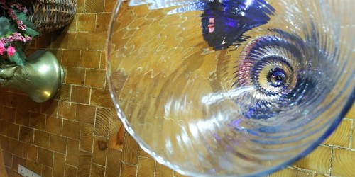 TWO 16' INCHES CRYSTAL ART GLASS ITALIAN FLUTES OR VASES vintage - Picture 2 of 8