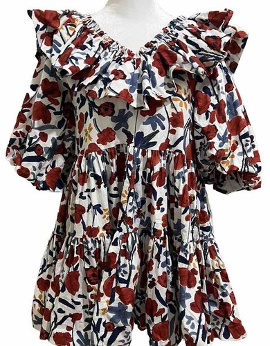 Sofia The Label Floral Ruffle Puffed Dress Size S - Picture 7 of 19