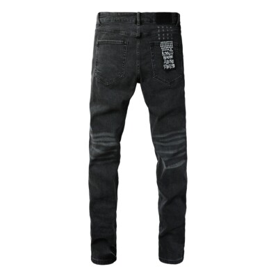 NEW KSUBI Men's Black Slim Distressed High Street Fashion