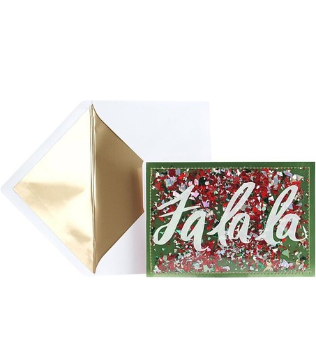 NEW Hallmark Signature Confetti Shaker Christmas Card Money or Gift card Holder - 第 1/9 張圖片