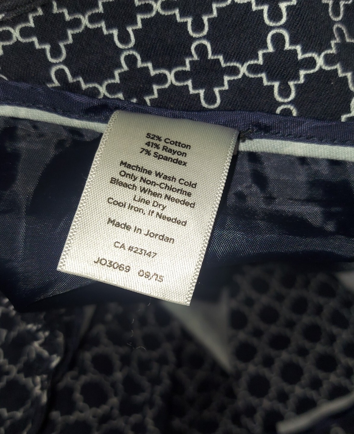 Talbots Blue White Print Pattern Pants Slacks Sz … - image 6