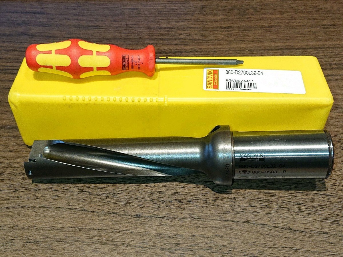 sandvik Uドリル880-D2050L25-03 ORIGINAL SANDVIK CoroDrill U-Drill 880-D2700L32-04 27mm