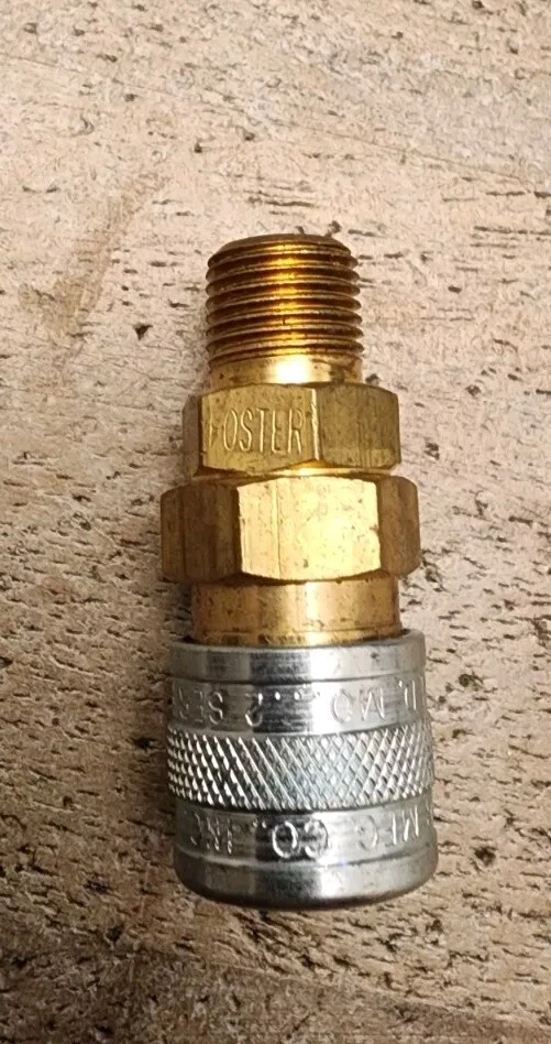 Foster 2202 1/8" Male NPT X 1/8 Coupler Air Fitting Series 2  W/Viton Seal - Image 2 of 4