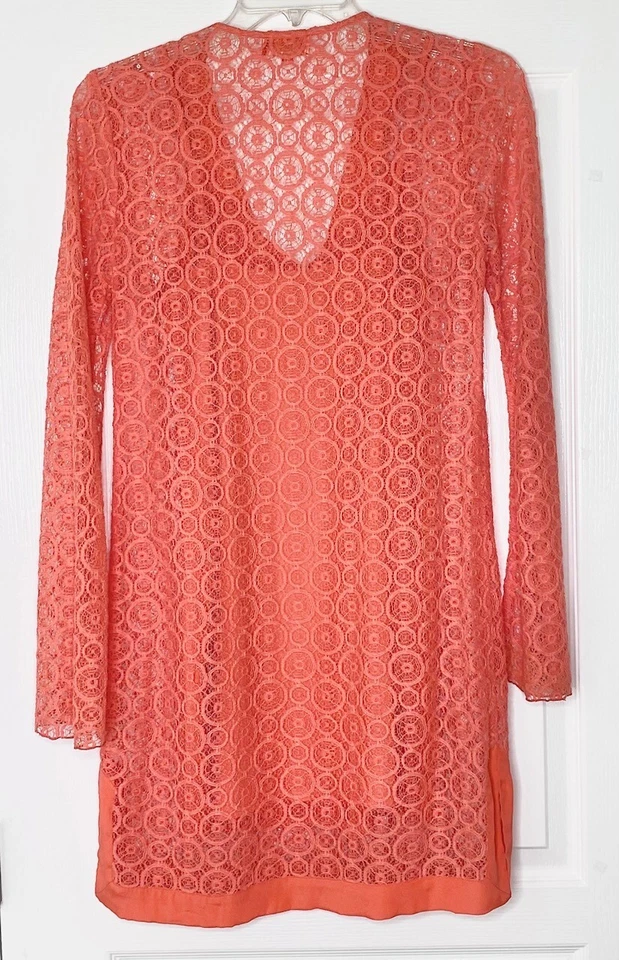 HALE BOB Cabana 钩针编织花边链装饰系带遮盖海滩泳池连衣裙 M 8/10 — 第 2/4 张图片