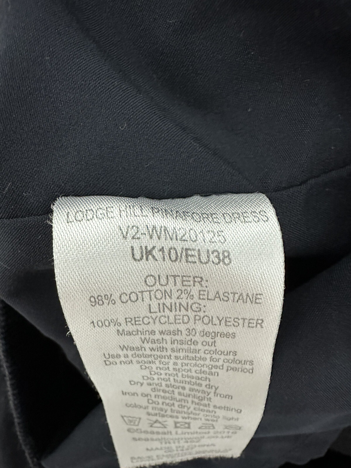 SEASALT Dress Lodge Hill Black Onyx Pinafore Pockets Size 10 eBay